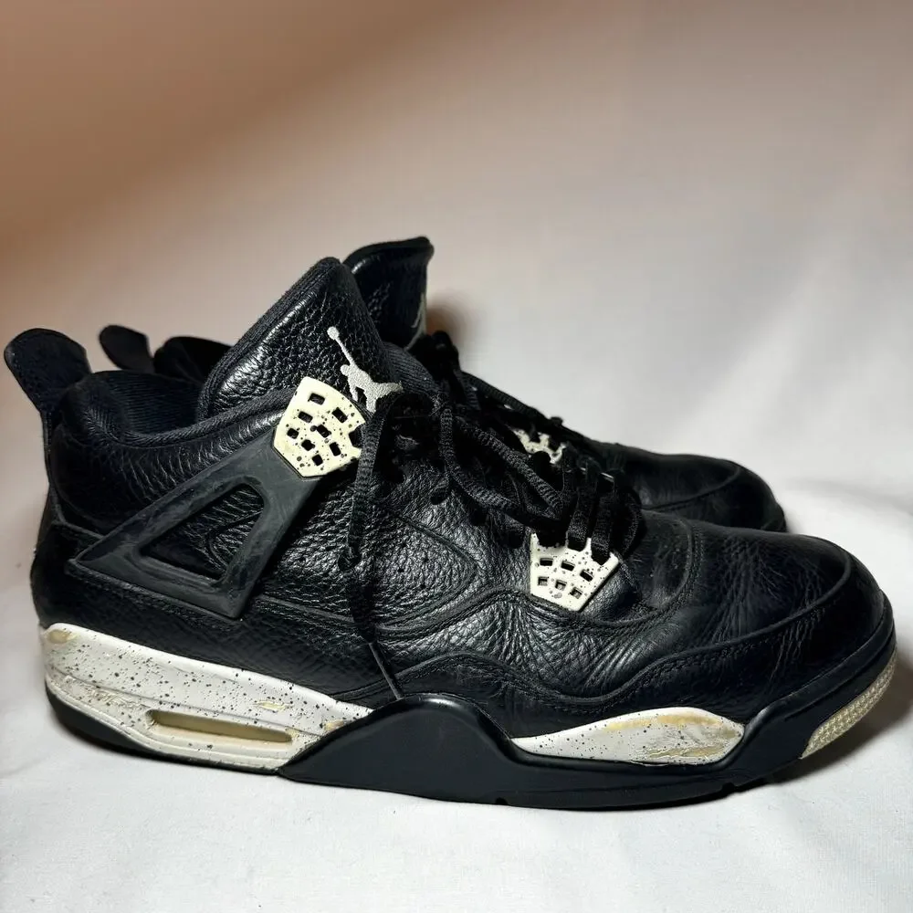 Size 12 - Nike Air Jordan 4 Retro LS Oreo 2015 Men's Shoes